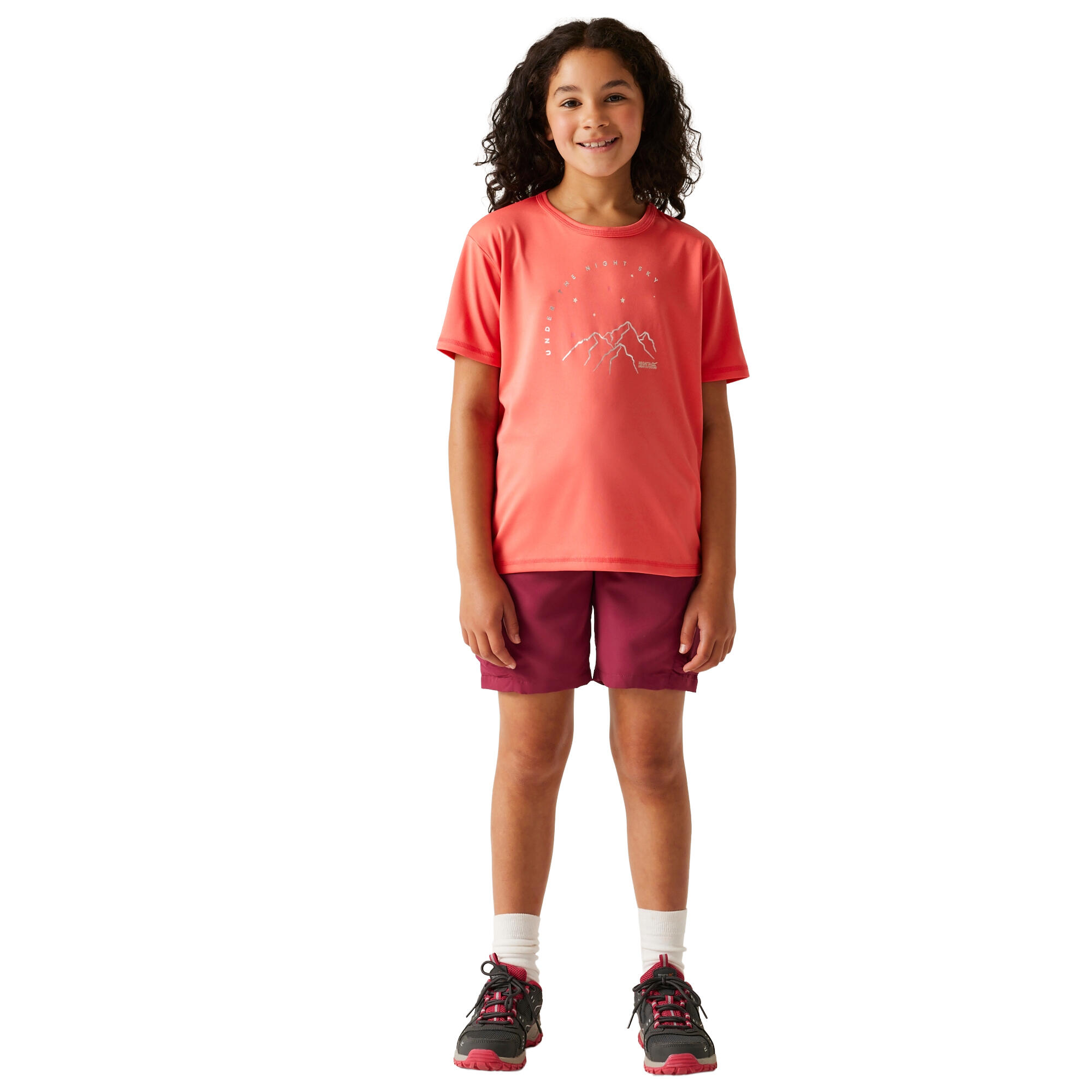 Tshirt Motif/style Montagne ALVARADO Enfant (Pêche Foncée) 4/5