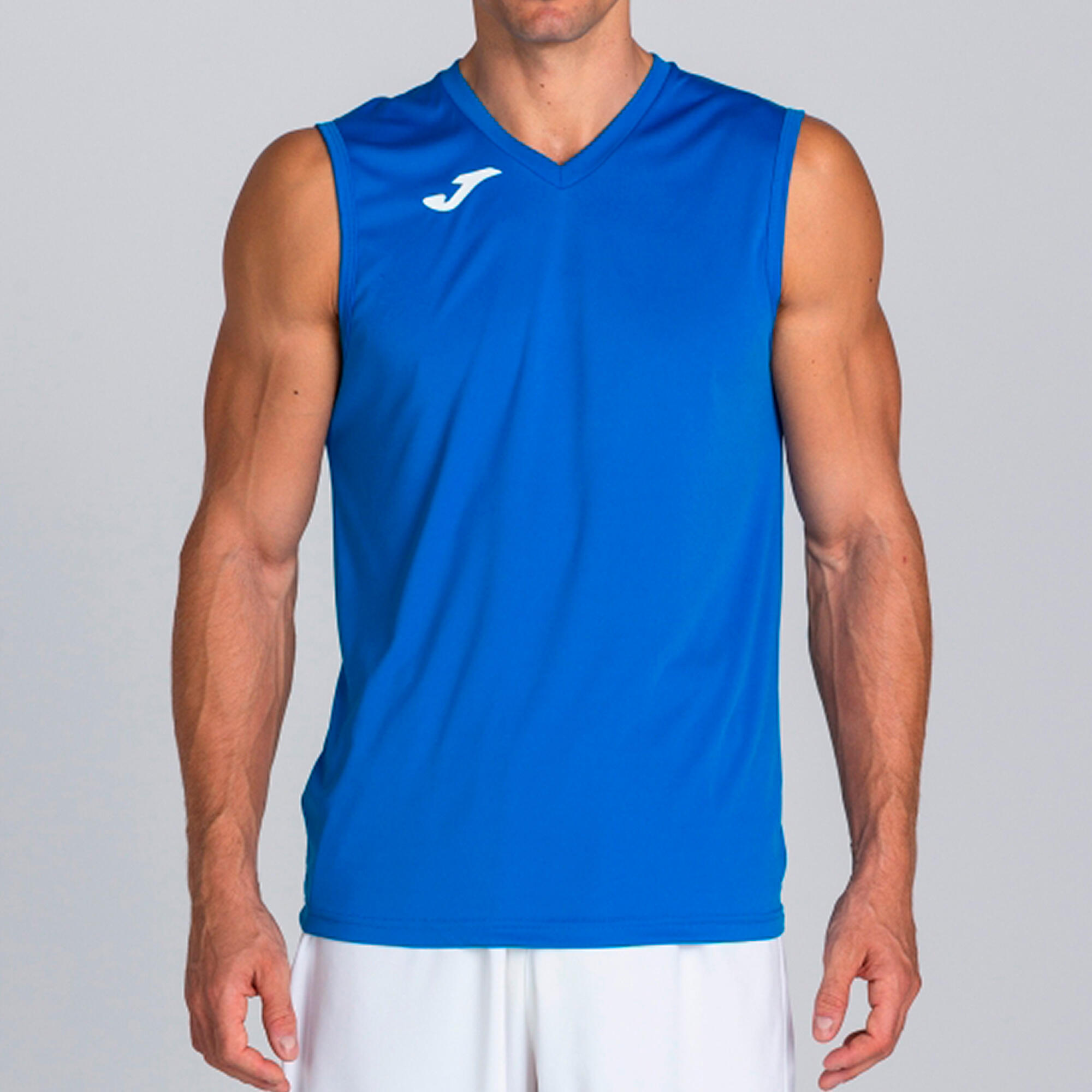 T-Shirt De Alça Basquetebol Criança Joma Combi Azul Royal 2/4