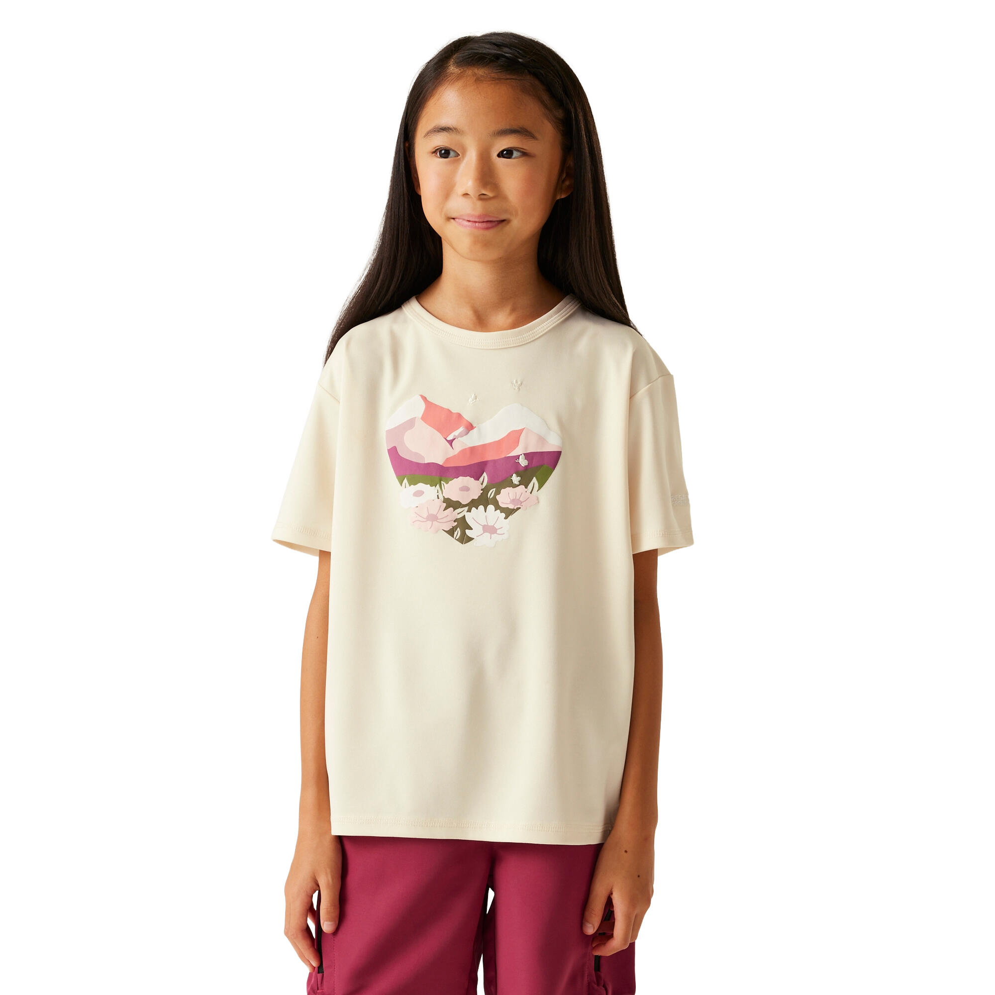 Childrens/Kids Alvarado IX Flowers TShirt (Light Vanilla) 4/5