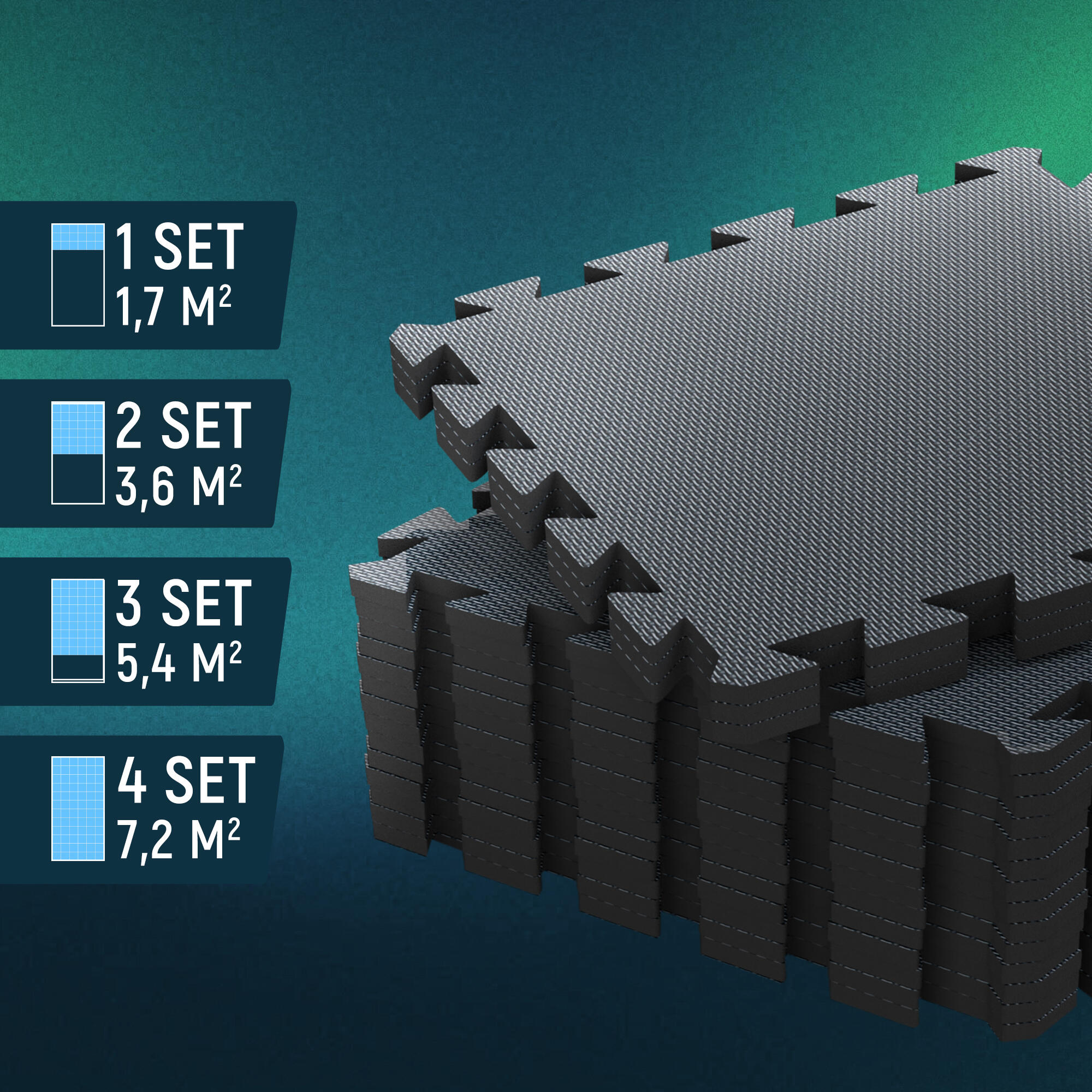 Tappetini Puzzle Per Palestra - 8 Pezzi 60x60 Cm, Spessore 1.2 Cm, Legno Chiaro, Materiale NBR Antiscivolo - Foto 12