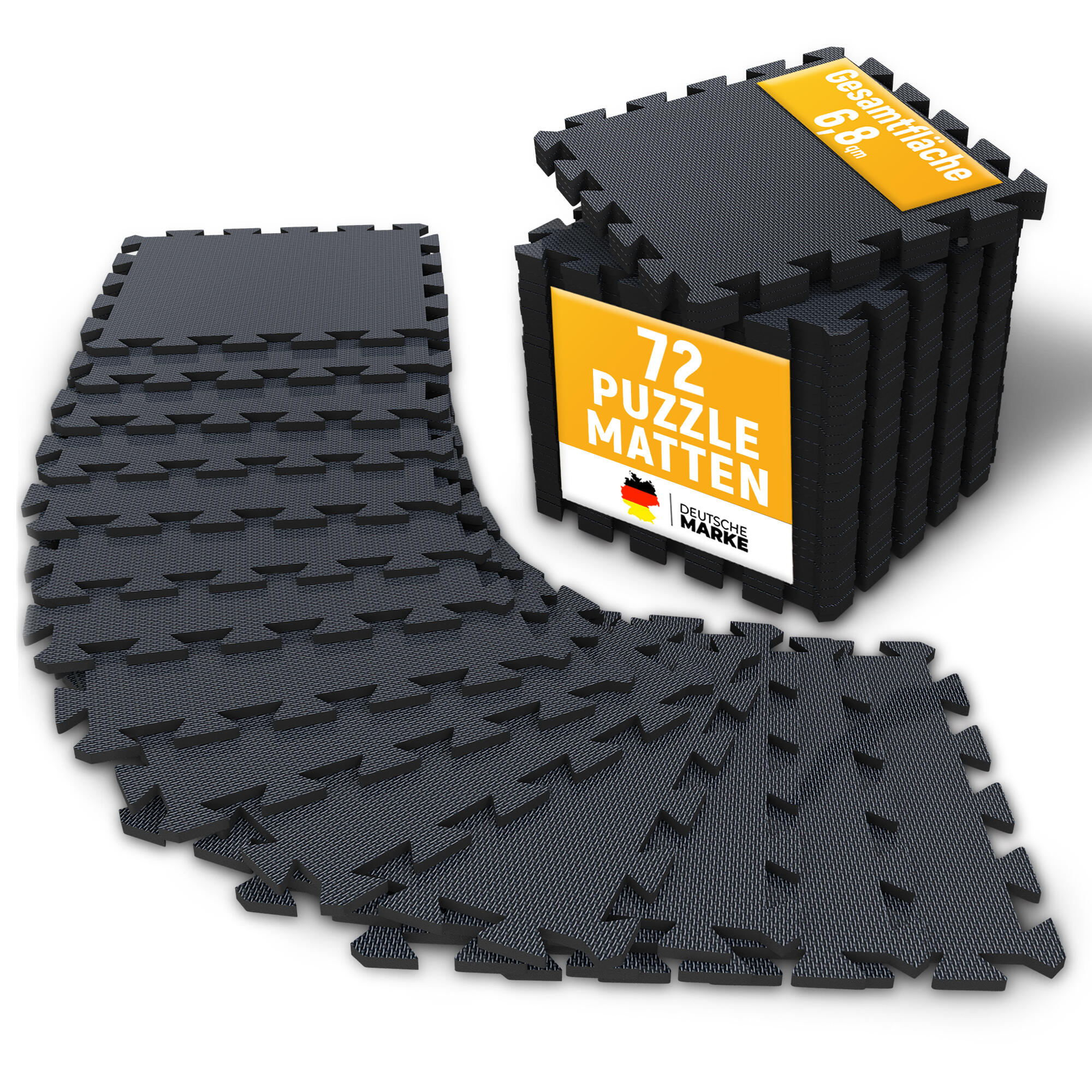 NEOLYMP Bodenschutzmatte Set –72 Puzzlematten 108 Randstücke – Gymnastikmatte Bodenmatte