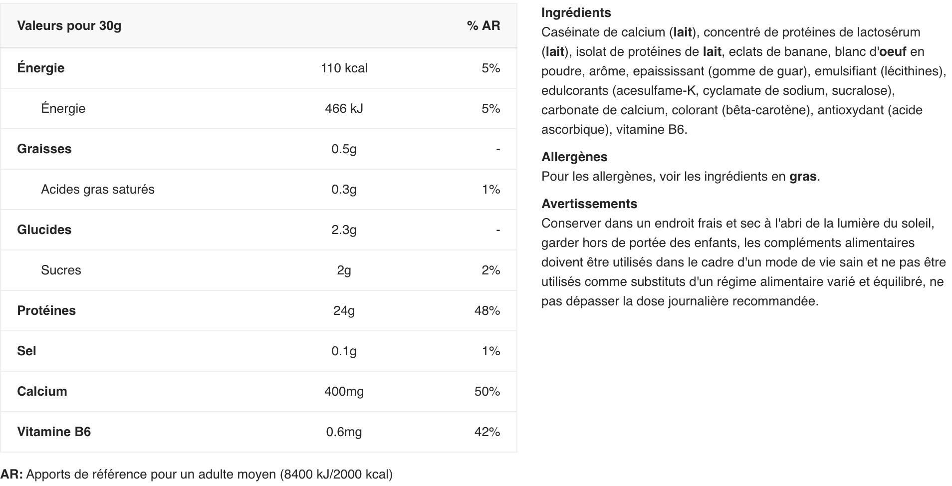 Protéine multi-sources - Protein 80 Plus - Banane 500g 2/7