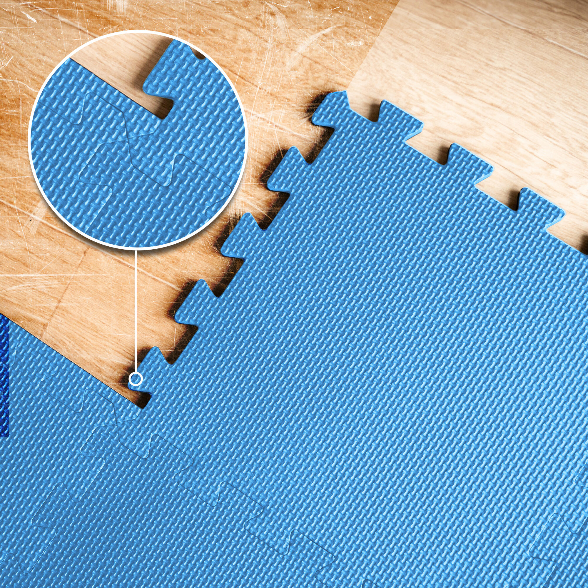 Floor Protection Mat Set – 18 Puzzle Mats & 27 Edge Pieces for Home Gym Flooring 6/7