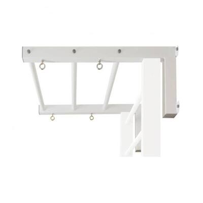 Unisex fitness optrekstang wandmontage 80cm steel wit