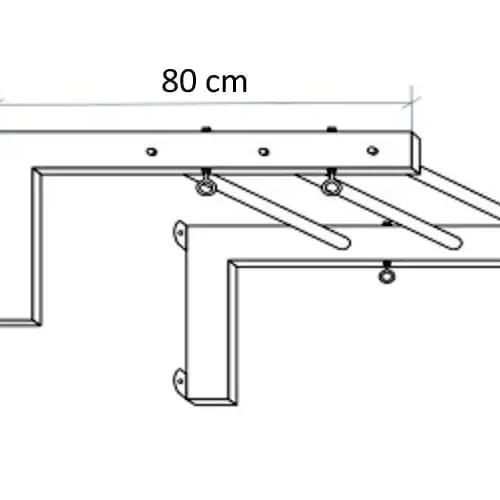 Фитнес лост за набиране за стена 80 cm стомана
