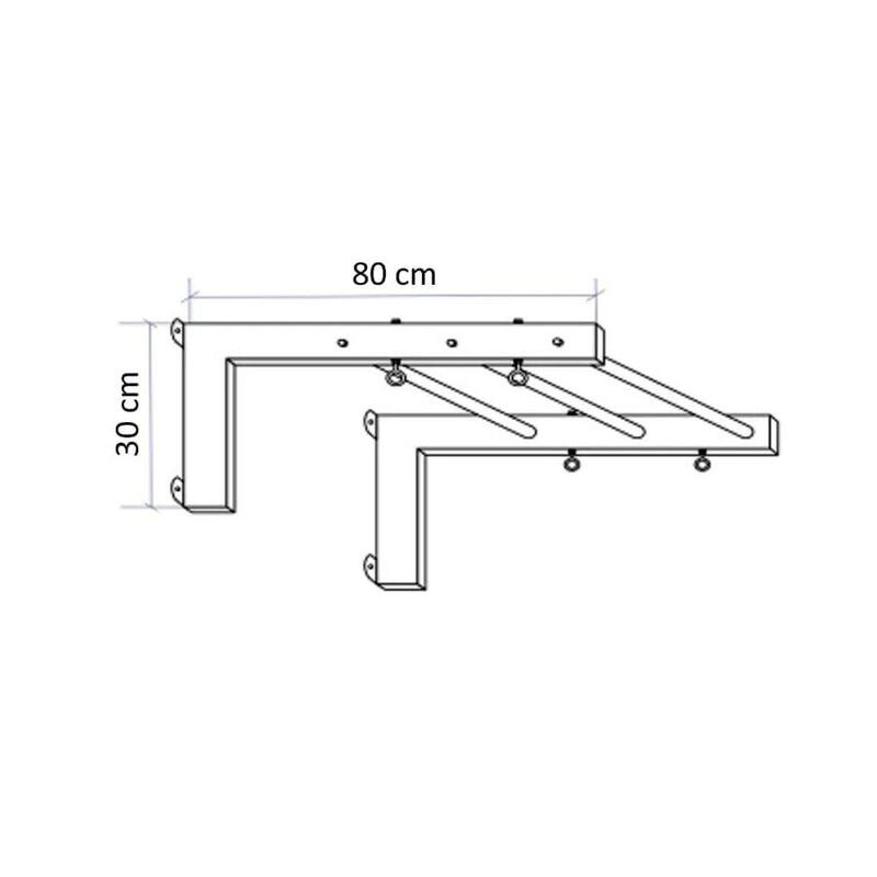 Unisex Fitness Bară de Tracțiuni cu Fixare pe Perete 80cm Steel Alb