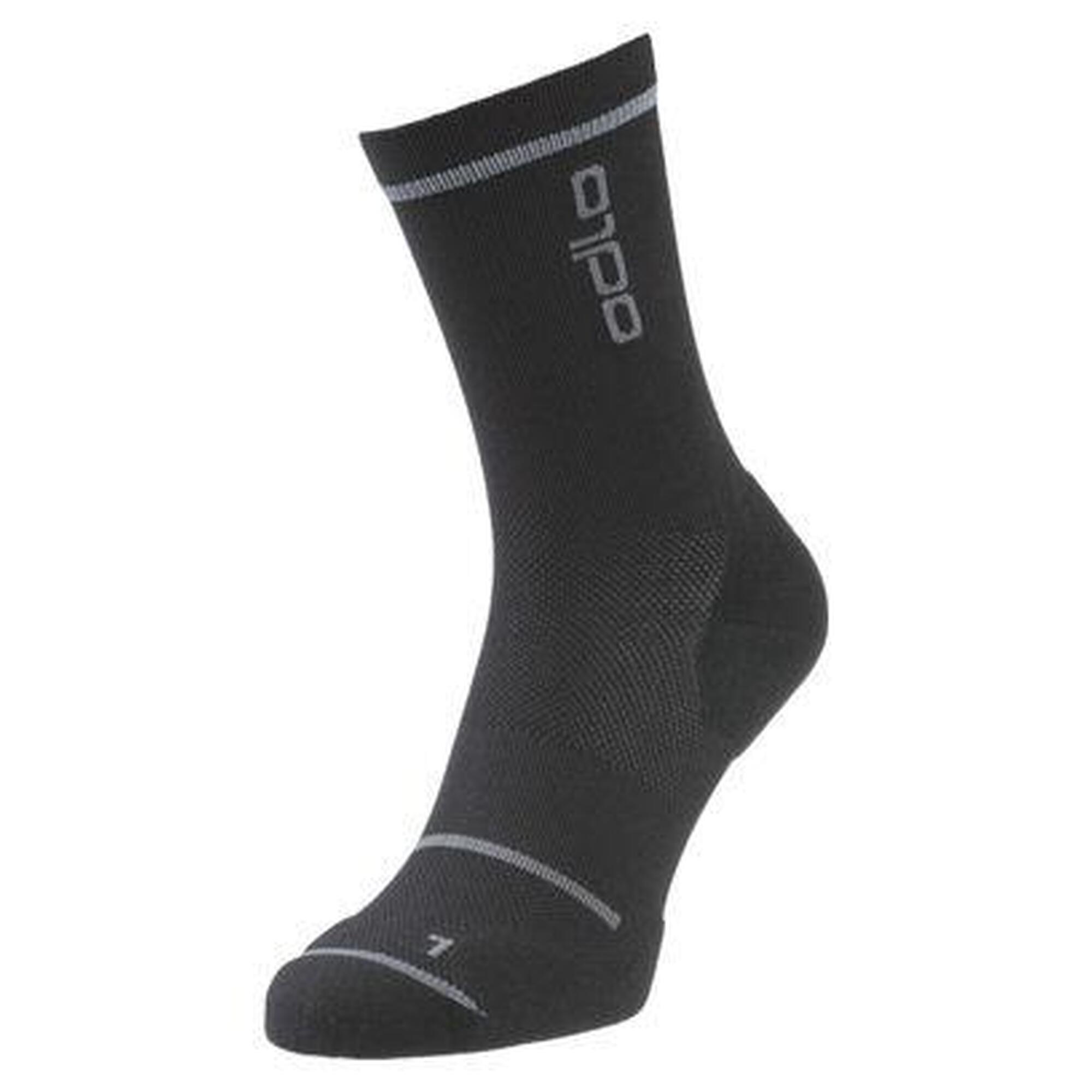 Chaussettes Odlo Micro Crew Ceramicool Reflective Noir