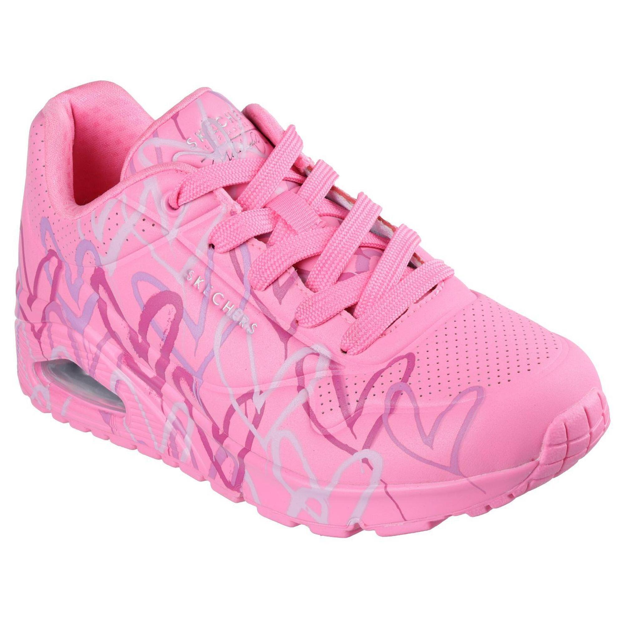 Skechers - Femme Uno Spread The Love Sneaker Rose - Baskets - Rose - 37 - Decathlon