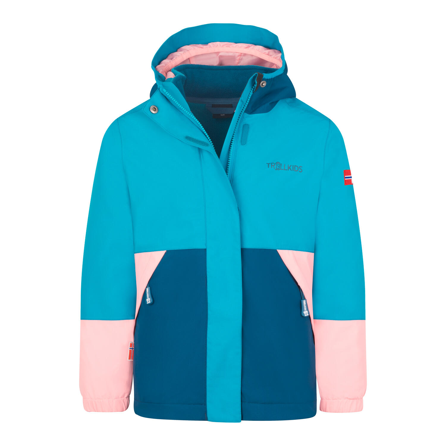 TROLLKIDS Kinder 3in1 Jacke KJERAK Hafenblau/Madeira blau/Pfingstrose