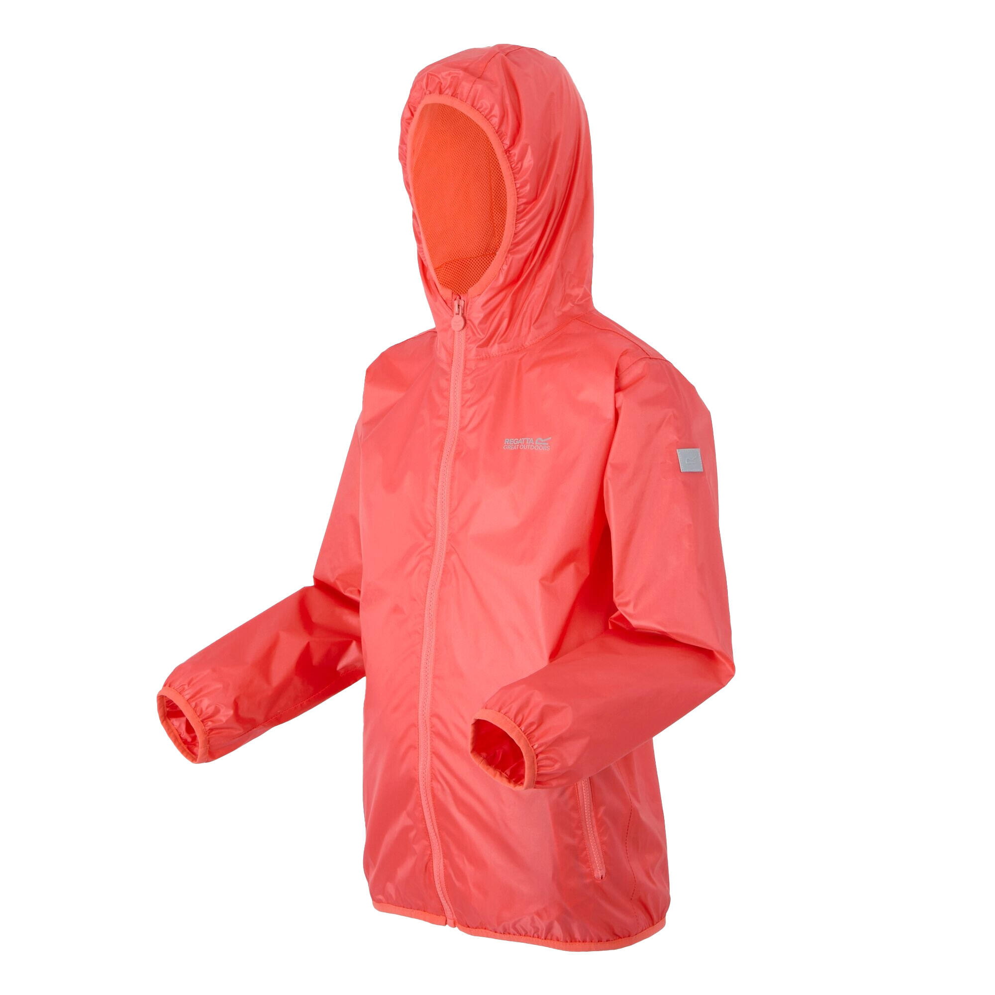 Great Outdoors Childrens/Kids Lever II Packaway Rain Jacket (Peach Bloom) 3/5