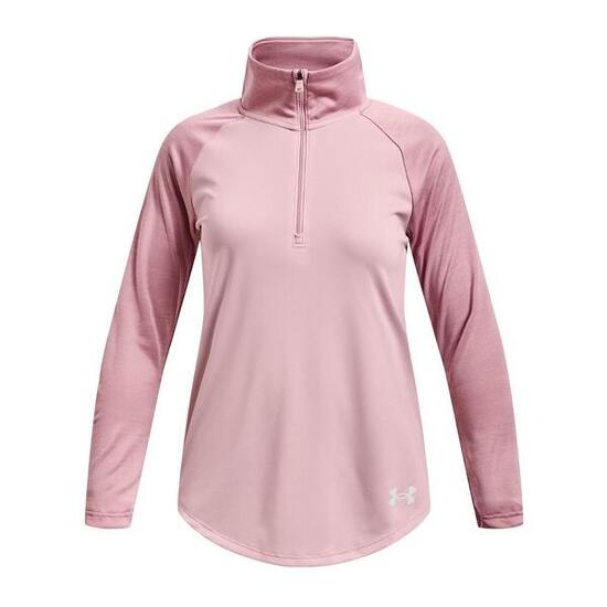 T-shirt à manches longues demi-zip Rose Fille Under Armour Tech Graphic Half