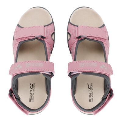 Vrouwen/dames haris sandalen (lila/licht vanille)