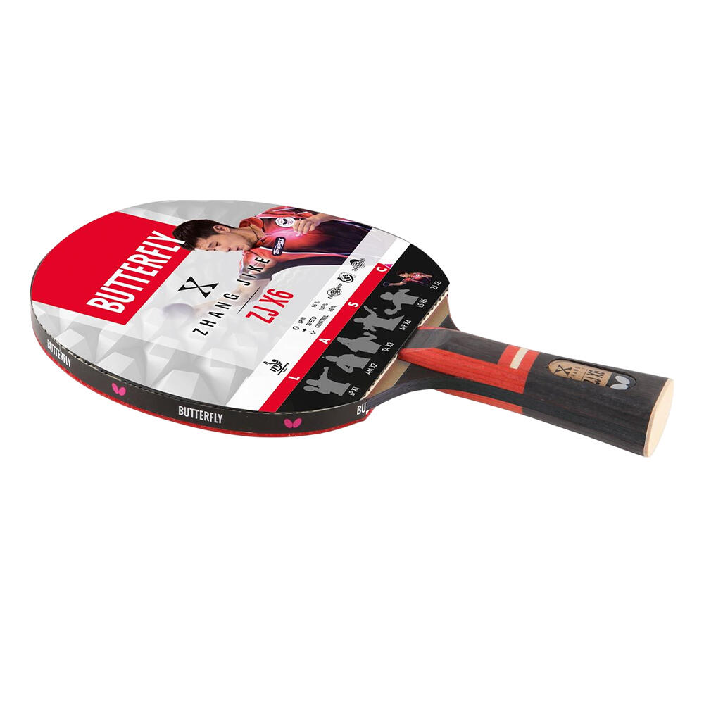 Butterfly - Raquette De Pingpong Zhang Jike (rouge / Noir) - Raquette De Tennis De Table - Noir|rouge - Taille Unique - Decathlon