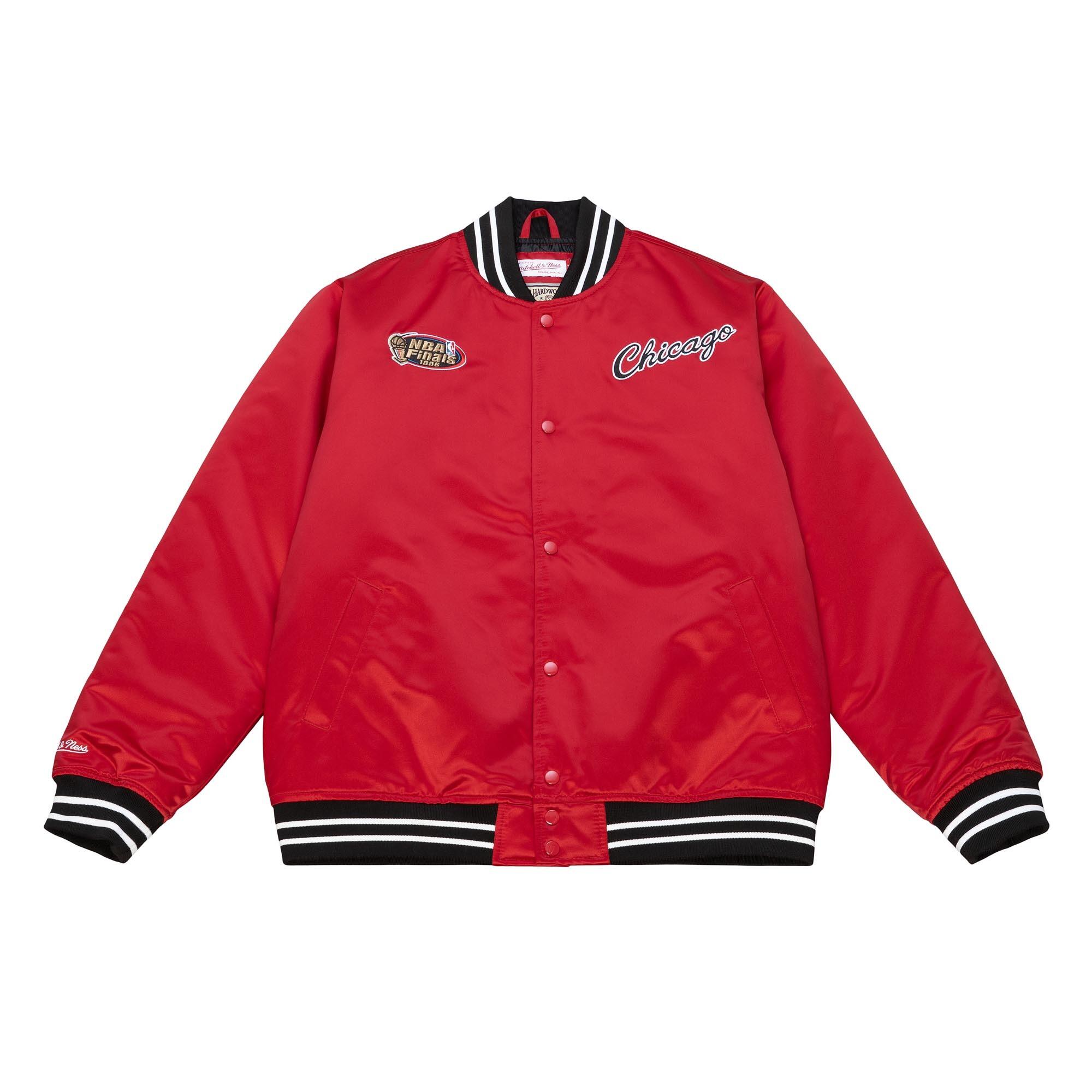 MITCHELL & NESS Giacca in raso spesso Chicago Bulls