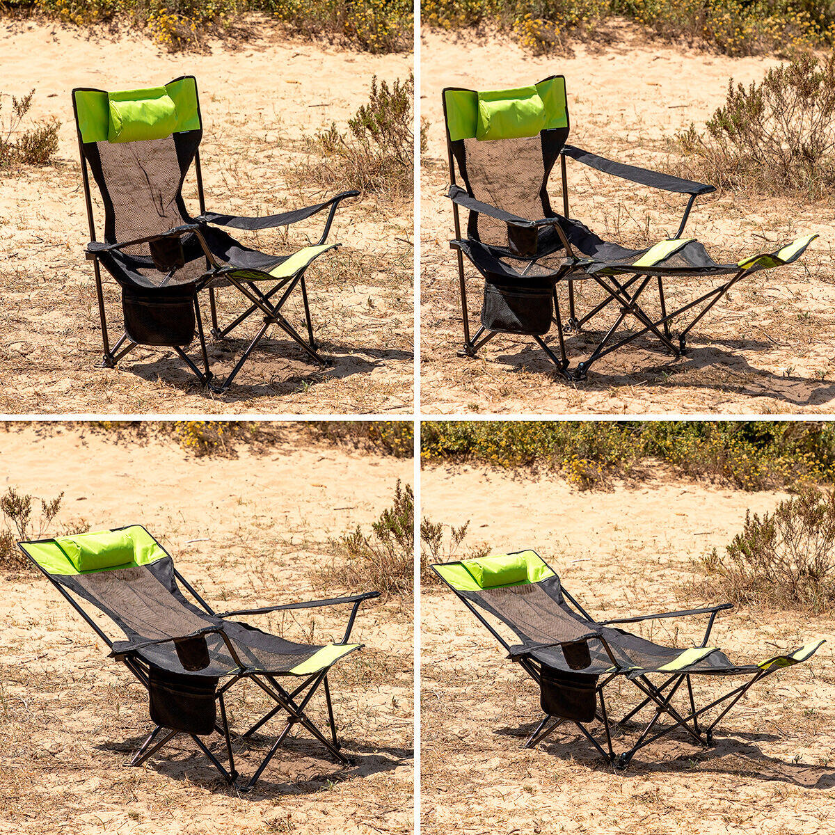 Opvouwbare Campingligstoel InnovaGoods Zwart 5/5