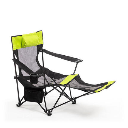 Chaise Transat Pliable de Camping InnovaGoods Noir