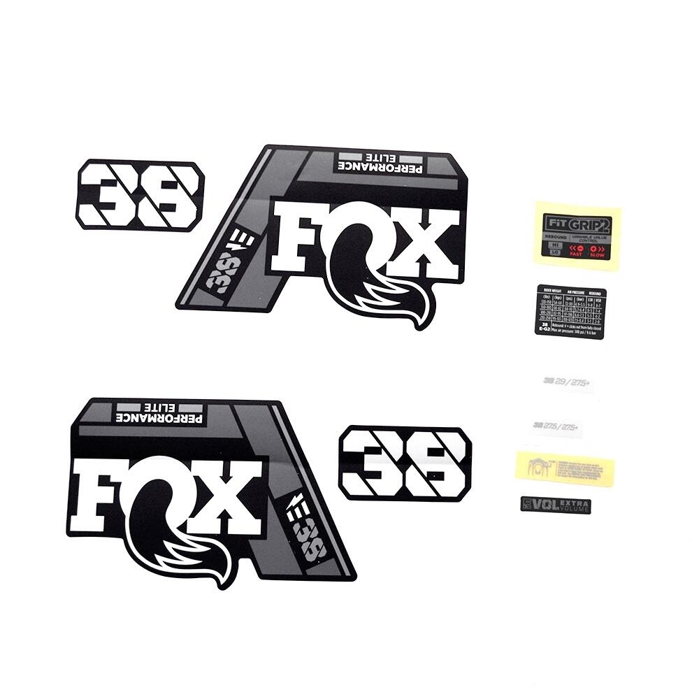 Kit de décalcomanie Fox 2021, 38, P-SE, E-Bike+, Logo, Fork 1/1