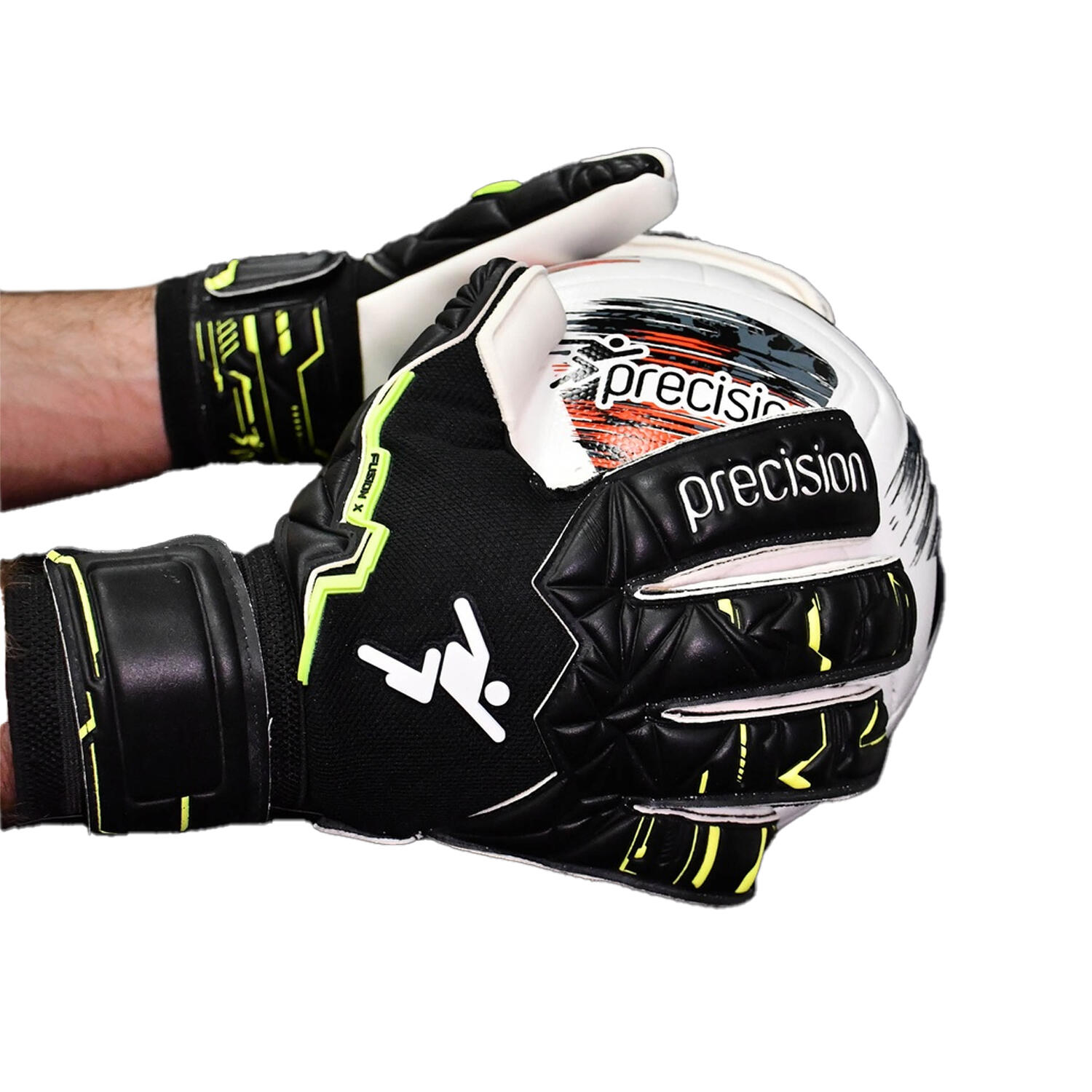 Gants FUSION PRO GIGA Enfant (Noir / Jaune Fluo) 2/2