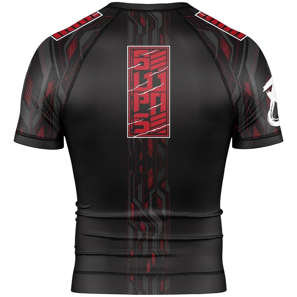 8 WEAPONS Rashguard, S/S, Samurai 2.0, black-red, XXL 2/2