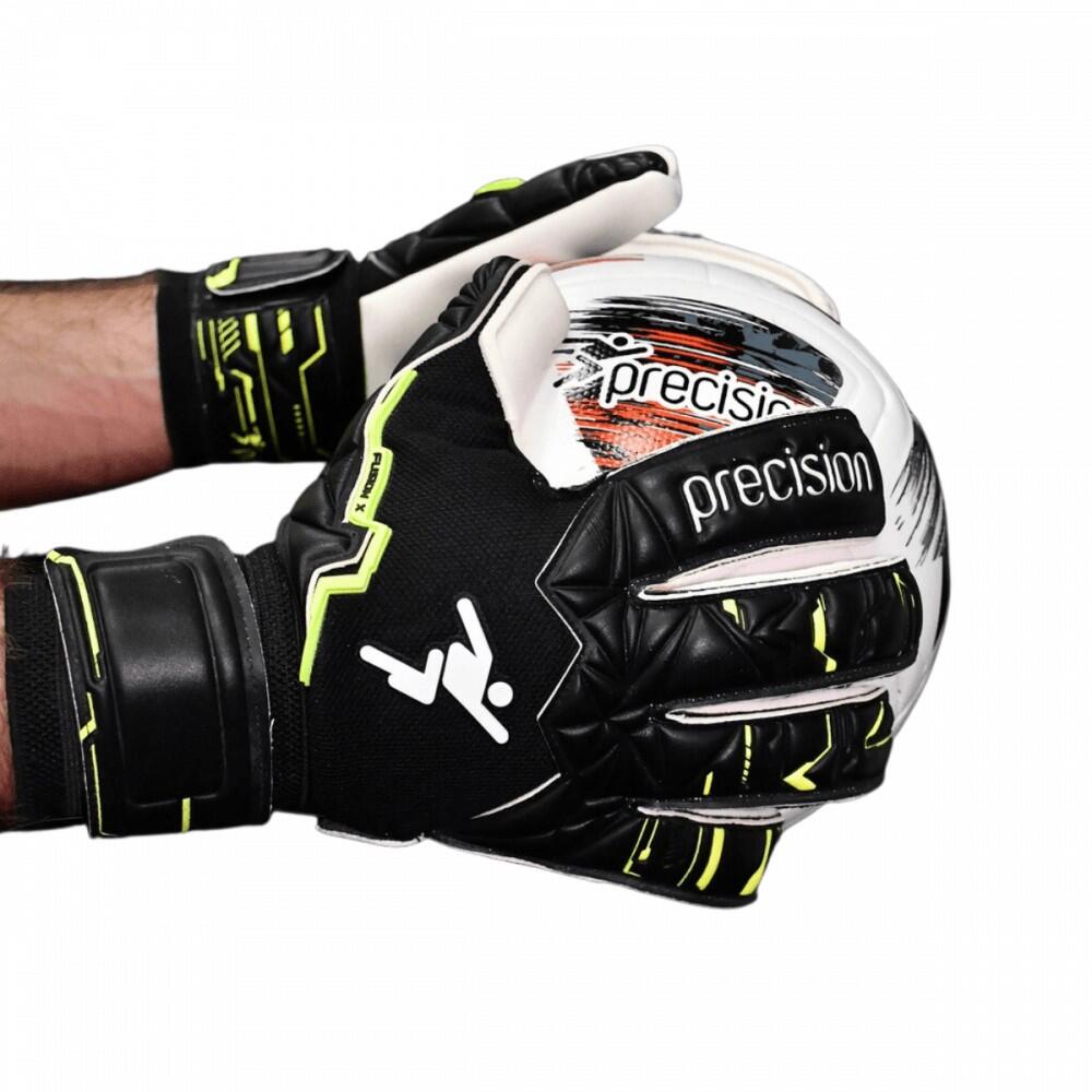 Gants De Gardien De But FUSION PRO GIGA Adulte (Noir / Jaune Fluo) 3/4