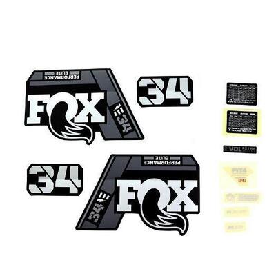 Kit di decalcomanie Fox 2021. 34 SC. P-SE. Logo. Fork