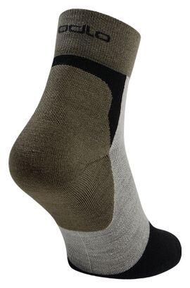 Chaussettes de Randonnée Odlo Performance Wool Low Vert/Gris 2/3