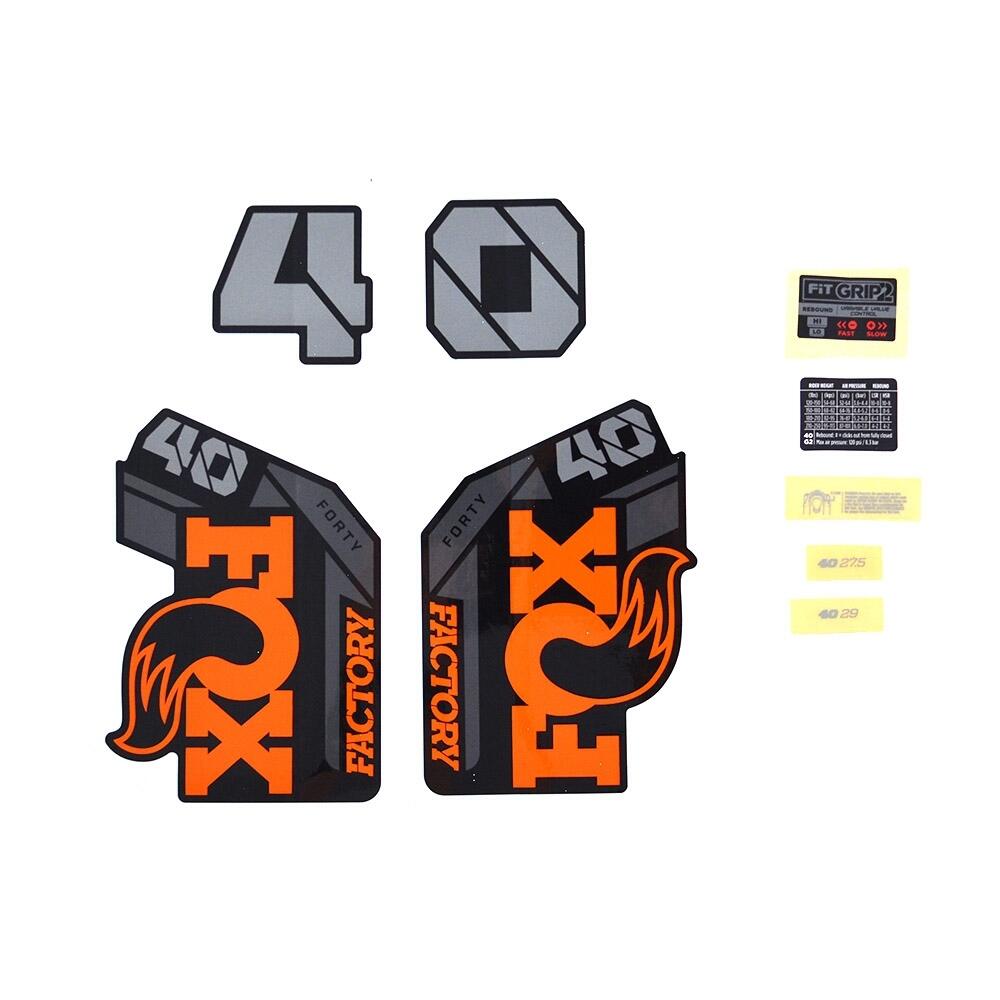 Fox Racing - Kit De Décalcomanie Fox 2021, 40, F-s, Logo, Fork - Autocollant - Orange - No Size - Decathlon