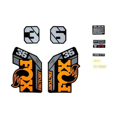 Kit di decalcomanie Fox 2021. 36. F-S. Logo. Fork