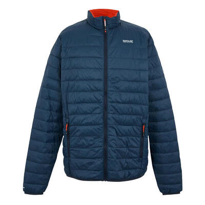 Heren hillpack ii geïsoleerd jack (maanlicht denim/tangerine tango)