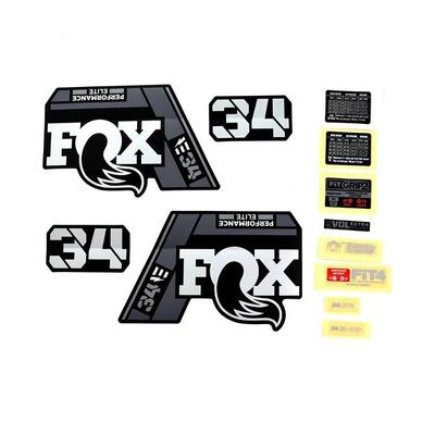 Kit di decalcomanie Fox 2021. 34. E-Bike+. P-SE. Logo. Fork