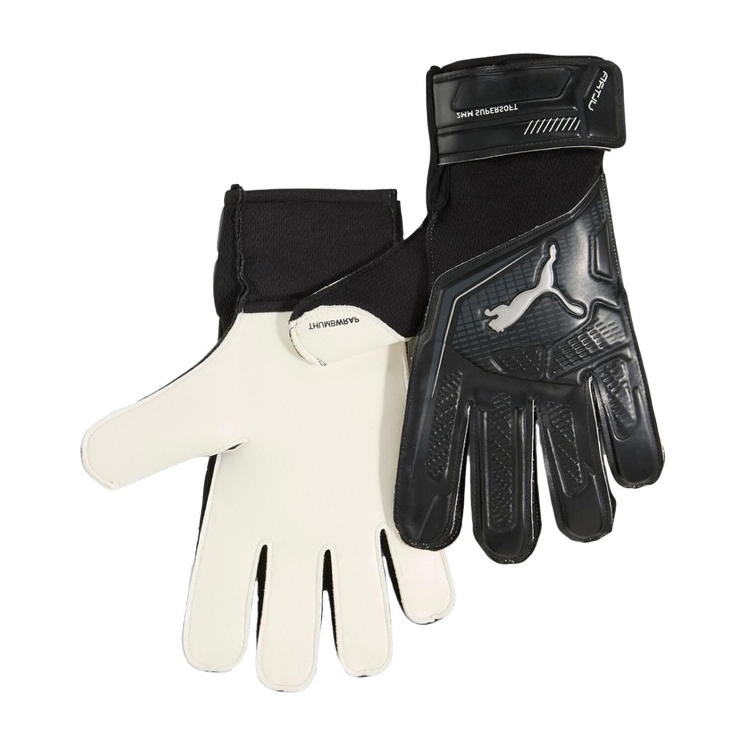 Unisex Adult Ultra Play Goalkeeper Gloves (Black/Silver) 2/2