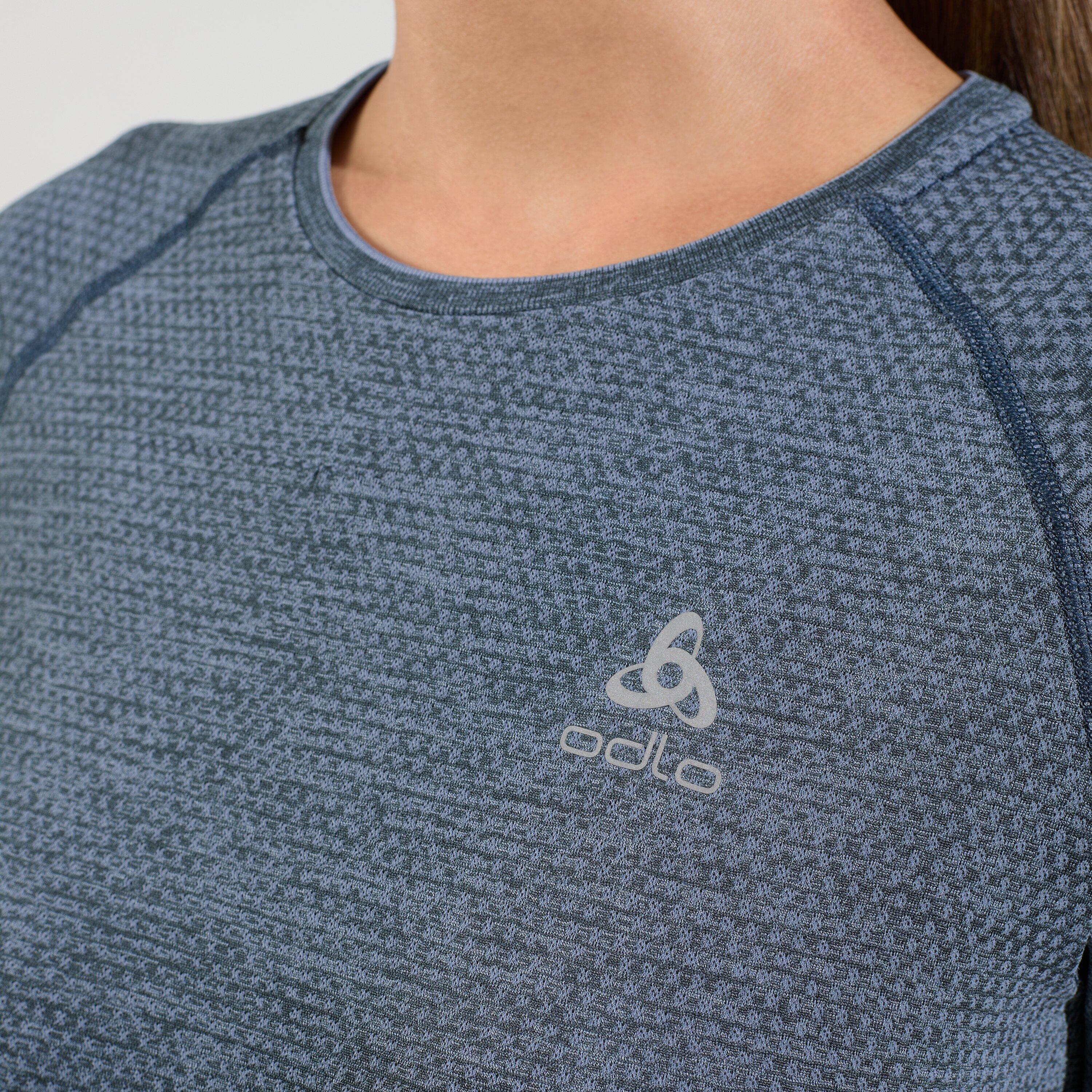 T-Shirt Running Odlo Essentials Seamless Bleu Femme 3/6