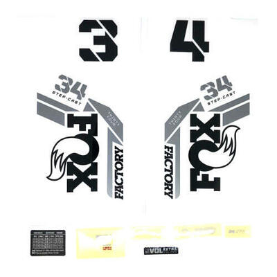 Kit di decalcomanie Fox 2022. 34 SC. F-S. Logo. Fork