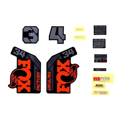 Kit di decalcomanie Fox 2021. 34. F-S. Logo. Fork