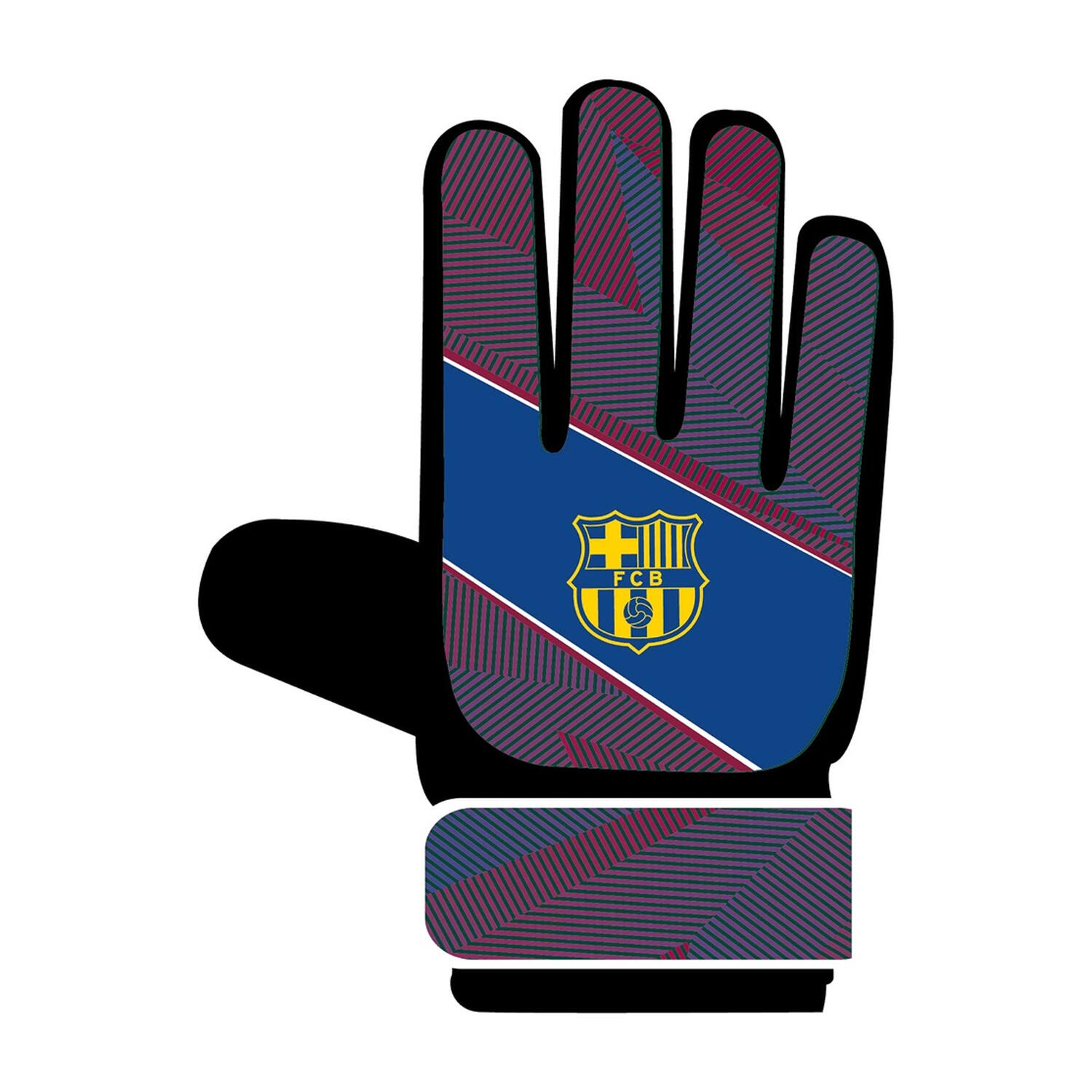 FC BARCELONA Childrens/Kids Goalkeeper Gloves (Blue/Purple)