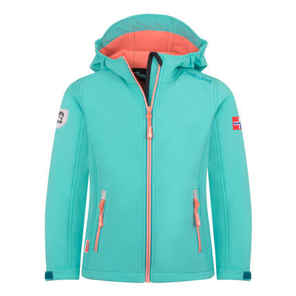 Mädchen Softshelljacke Trollfjord Wasserabweisend Marineblau / Magenta