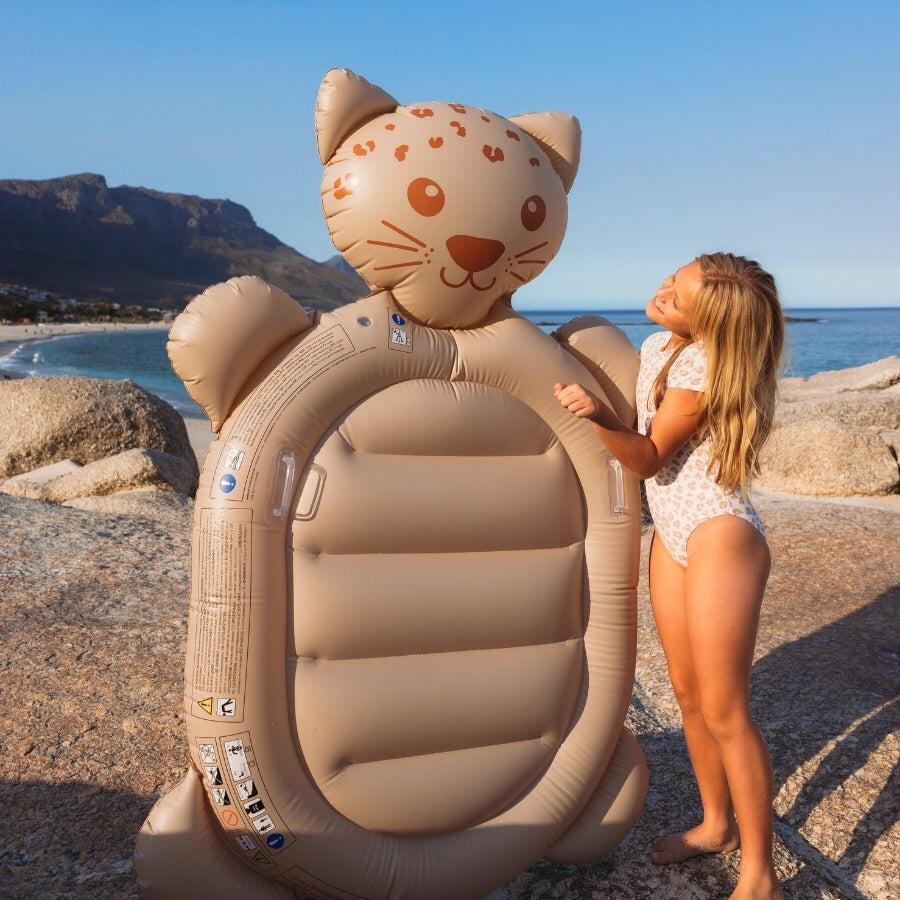 Flotador inflable de lujo Leopard - Marrón - Dreamscape 3/4