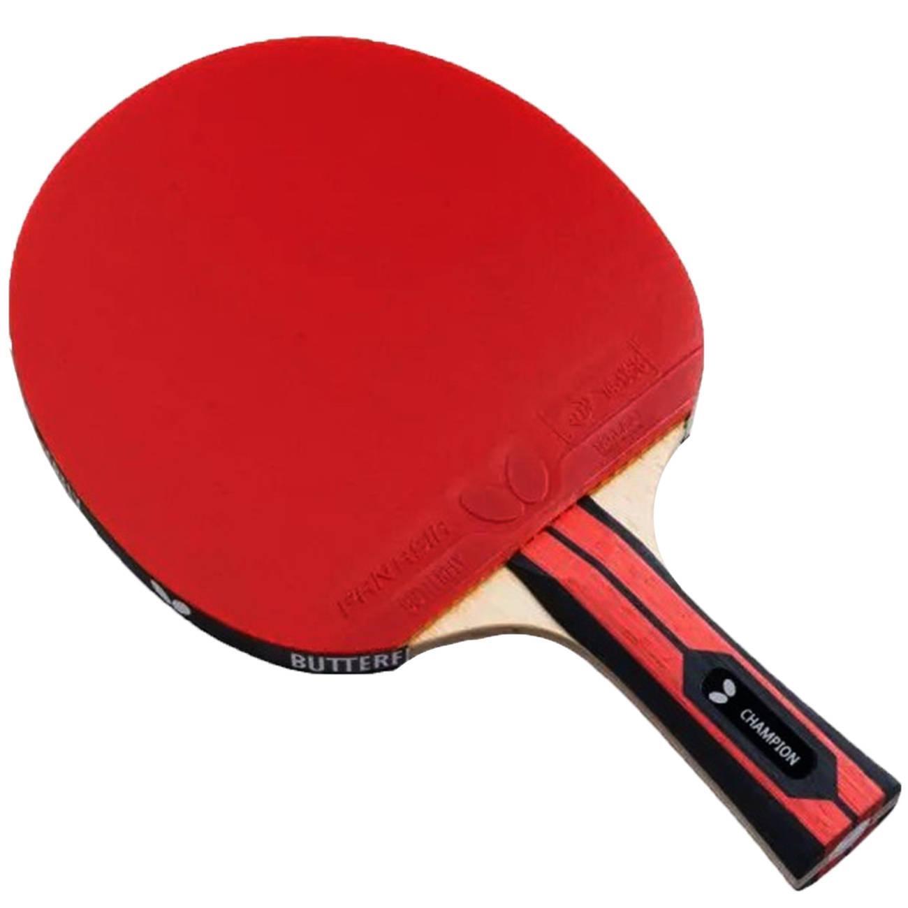 Butterfly - Raquette De Pingpong Team Champion (noir / Rouge) - Raquette De Tennis De Table - Noir|rouge - Taille Unique - Decathlon
