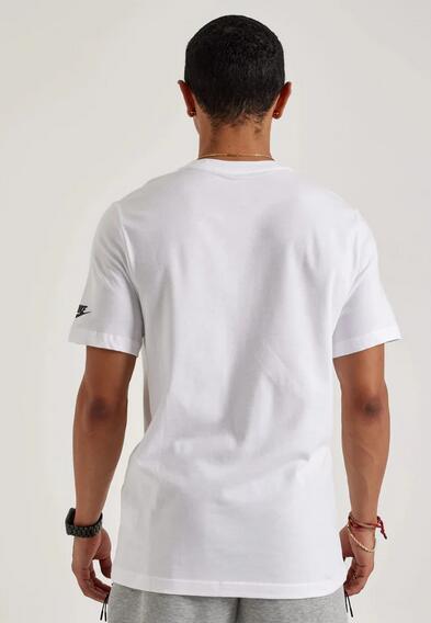 T-shirt uomo nike sportswear graphic swoosh - bianco 2/4