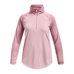 T-shirt à manches longues demi-zip Rose Fille Under Armour Tech Graphic Half