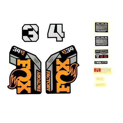 Kit di decalcomanie Fox 2021. 34. E-Bike+. F-S. Logo. Fork