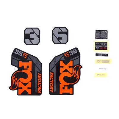 Kit di decalcomanie Fox 2021. 36. F-S. E-Bike+. Logo. Fork