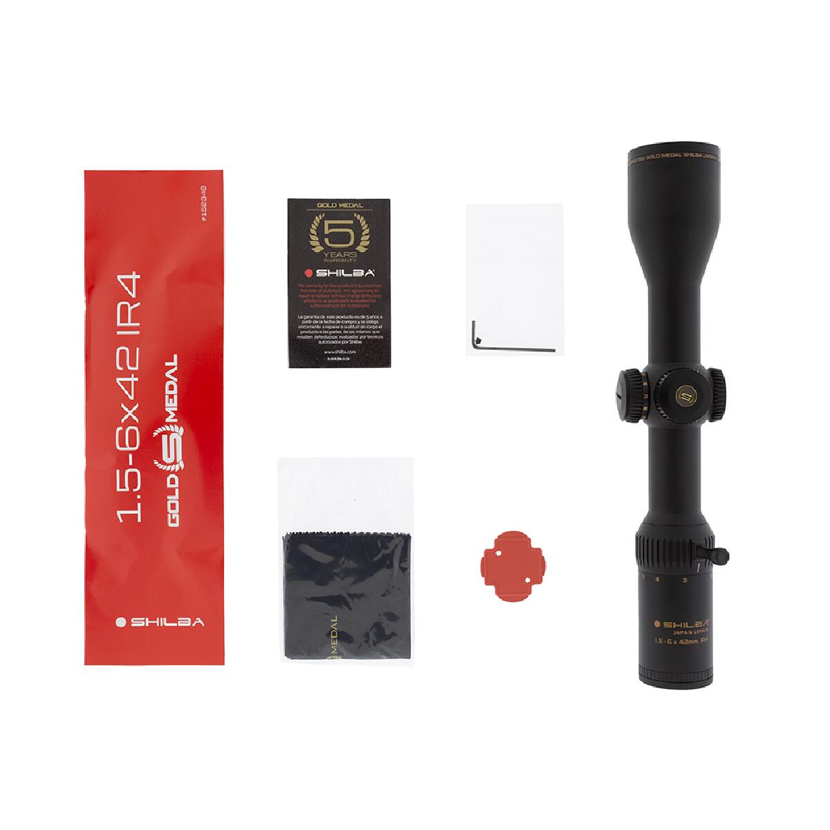 Lunette de chase Gold Medal 1,5-6×42 retícula IR4 Shilba 5/5
