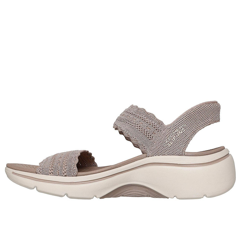 Wedge Skechers Stretch Weave Memory Foam Skechers Women Slip-ins GOwalk  Arch Fit Sasha Walking Sandals