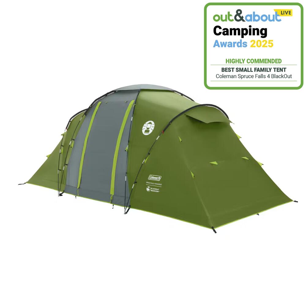 Coleman Spruce Falls 4 BlackOut Tent 4-Person Family Tent with Darkened Bedroo 3/7