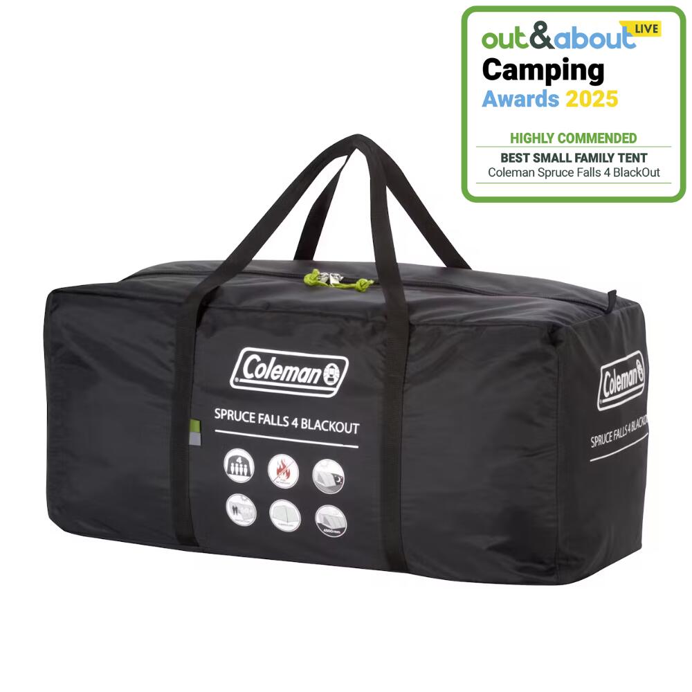 Coleman Spruce Falls 4 BlackOut Tent 4-Person Family Tent with Darkened Bedroo 5/7