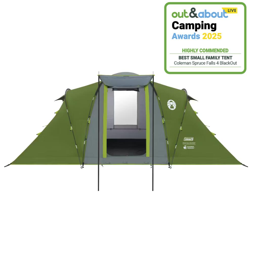 Coleman Spruce Falls 4 BlackOut Tent 4-Person Family Tent with Darkened Bedroo 2/7
