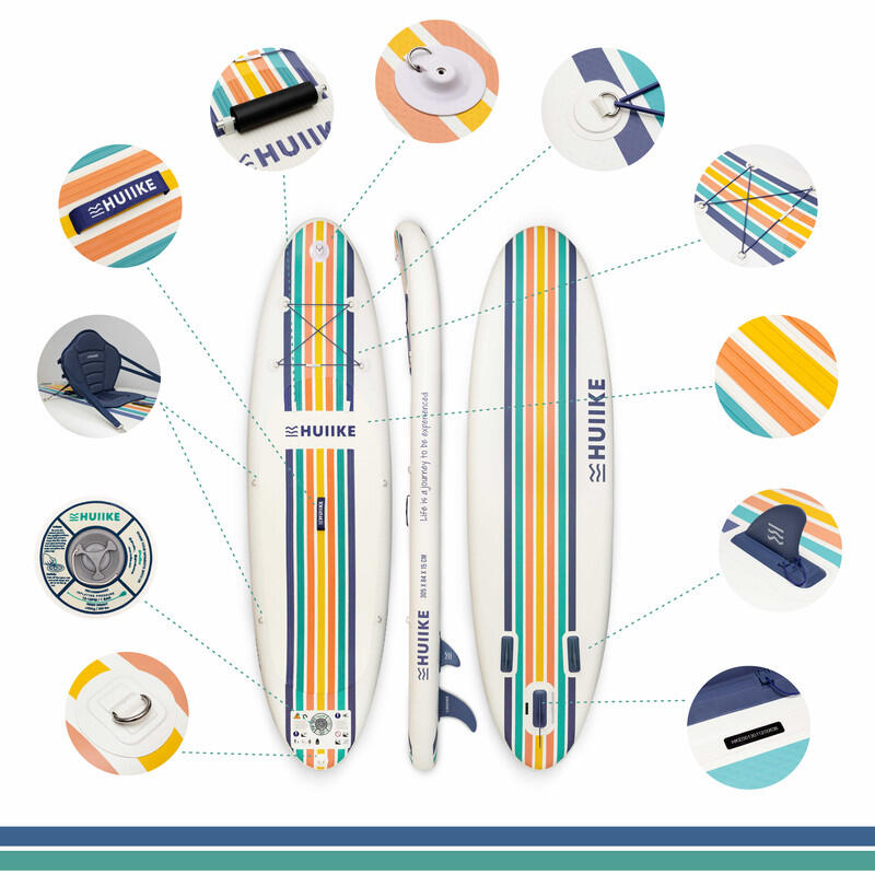 Stand Up Paddling Board Premium Zubehör, HUIIKE, Weiß, große Stabilität 2/8