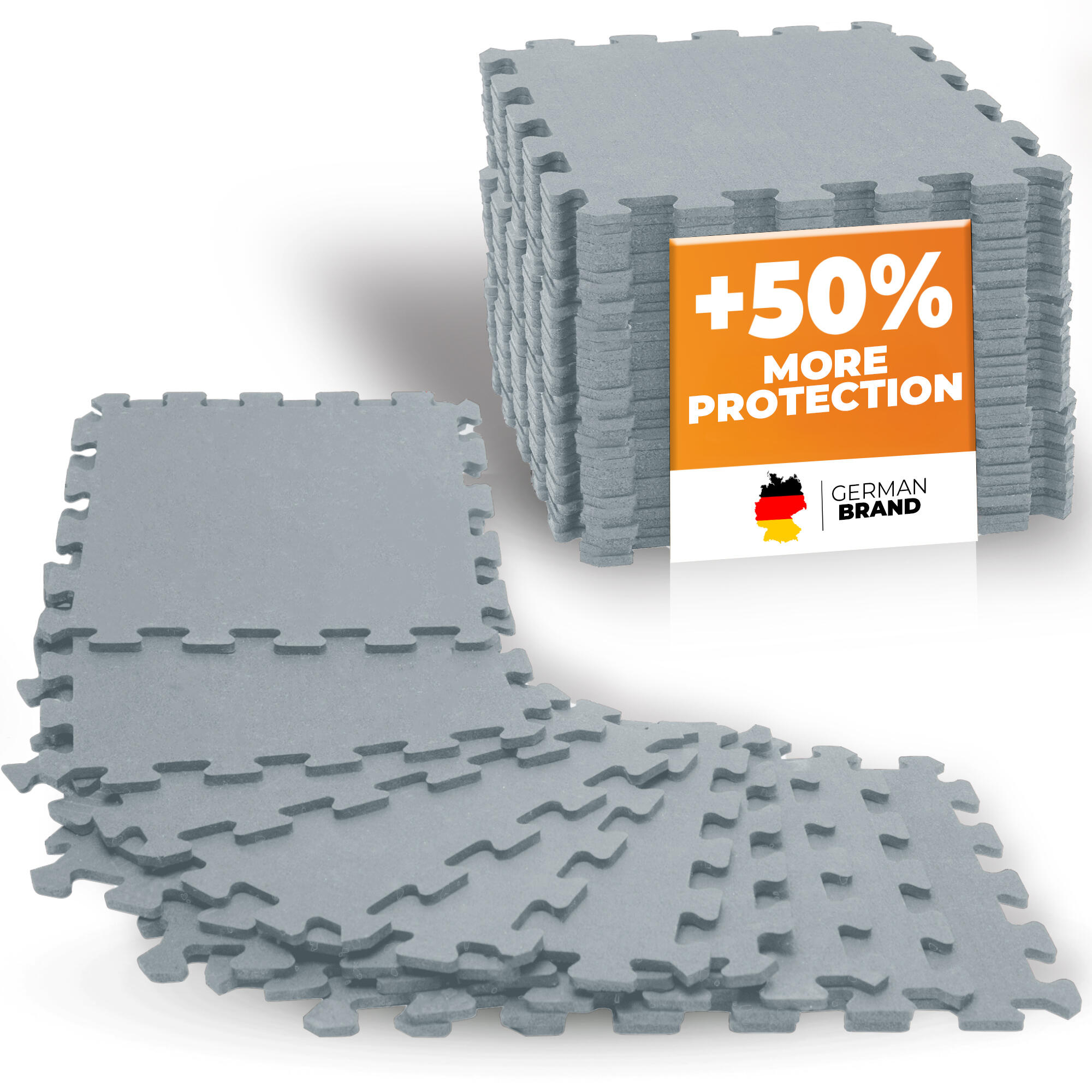 NEOLYMP Podlahová rohož Fitness – plná guma, sada 8 kusů puzzle rohoží