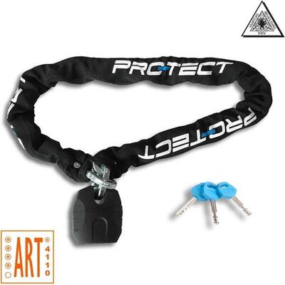 Pro-tect art 4 kettingslot met hangslot - quartz - 120cm